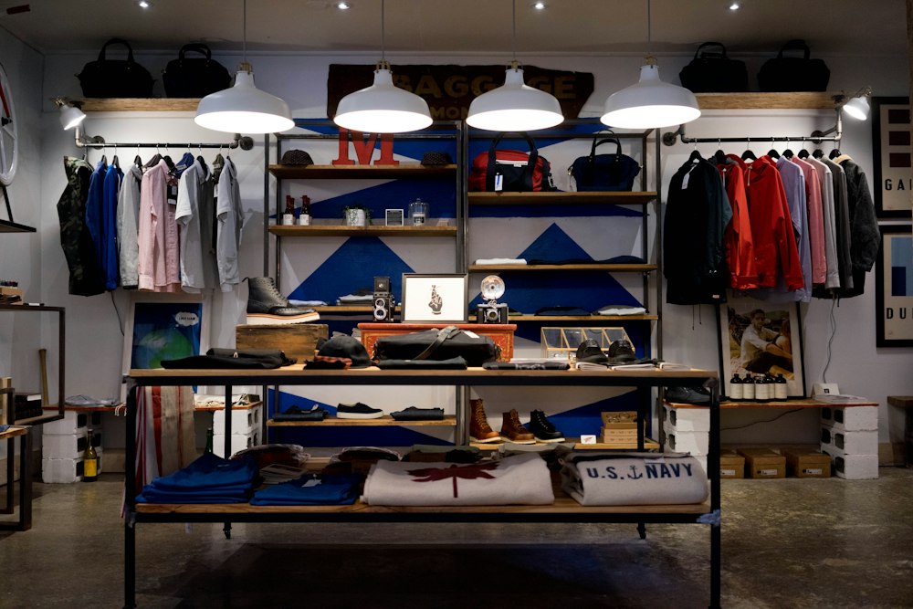 Apparel and footwear retail store interior
